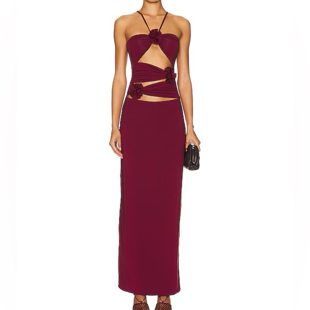 Maygel Coronel Veranera Dress Burgundy